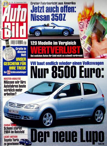 Deckblatt Auto Bild (39/2003)